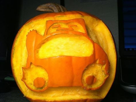 Snorlax Jack O Lanturn! Snorlax Pumpkin Carving, Snorlax Pumpkin, Jack O Lantern Pokemon, Pokemon Jack O Lantern, Bulbasaur Pumpkin Carving, Pumpkin Apple Recipe, Evee Pokemon Pumpkin Carving, Pumpkin Apple, Fall Is Here