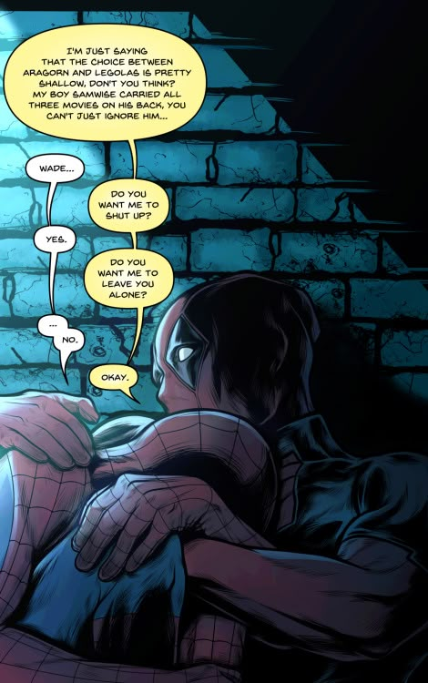 Spideypool Comic, Spider Man Deadpool, Deadpool Y Spiderman, Deadpool X Spiderman, Deadpool Comic, Deadpool And Spiderman, Spiderman Comic, Marvel Jokes, Legolas