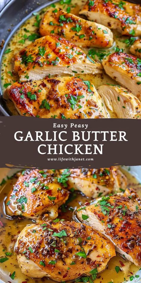 Garlic Butter Chicken Boneless Chicken Recipes, Best Garlic Butter, French Chicken Recipes, Man Recipes, Allergy Recipes, Cozy Dinner, Food Video, Butter Chicken Recipe, Garlic Butter Chicken