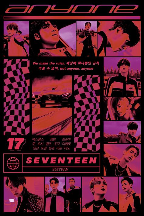 Seventeen Graphic Wallpaper, Seventeen Edits Wallpaper, Seventeen Graphic Design Wallpaper, Seventeen Retro Poster, Kpop Wall Prints Seventeen, Seventeen Vintage Poster, Kpop Posters Aesthetic Seventeen, Svt Poster Prints, Seventeen Graphic Design Posters