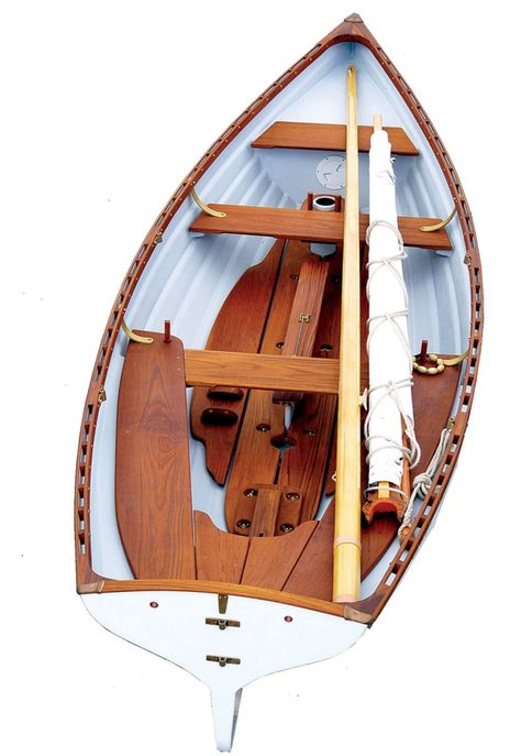 Diy Sailboat, Wooden Row Boat, Sailboat Plans, Sailing Dinghy, Navi A Vela, Wooden Sailboat, Classic Wooden Boats, Classic Sailing, Small Sailboats