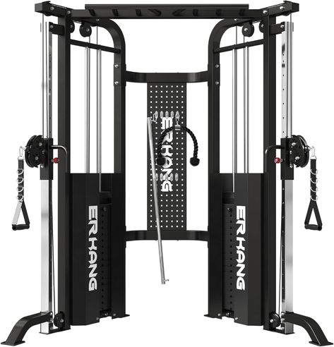 ER KANG Functional Trainer with Selectorized Weight Stack... Cable Crossover Machine, Cable Crossover, Functional Trainer, Chest Fly, Pulley System, Garage Gym, Training Equipment, Home Gym, No Equipment Workout