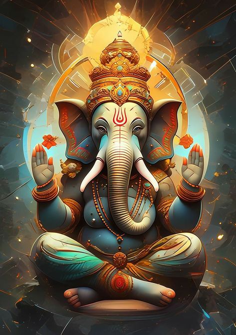 Buddha Background, Dussehra Greetings, Ganesh Tattoo, Ganpati Bappa Morya, Elephant Wallpaper, Ganesh Art Paintings, Shri Ganesh Images, Ganesha Tattoo, Shiva Tattoo Design