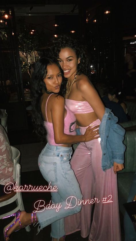 Karrueche & Cydney 💗😍🎀 Cydney Christine, Karrueche Tran, 21 Birthday, 21st Birthday, Hair Inspiration, Two Piece Pant Set, Two Piece Skirt Set, Girl Outfits, Celebrities