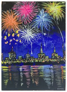 Celebration Art Gcse, Fireworks Painting, Pinots Palette Paintings, New Year Vibes, Decorating For Easter, Firework Painting, Celebration Art, Fireworks Pictures, Palette Painting