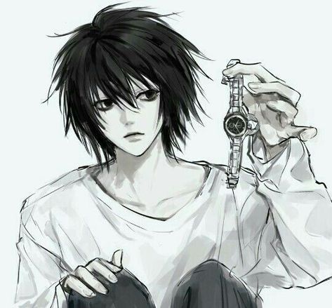 Deathnote Wallpapers, Tv Girl, Notes Art, L Lawliet, Tv Girls, My Girlfriend, Manga Drawing, Easy Drawings, Art Wallpaper