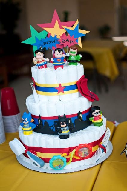 Marvel Baby Shower, Gifts For Sister In Law, Luke Davis, Bebe Shower, Superhero Baby Shower, Shower Vintage, Baby Superhero, Super Hero Theme, Nappy Cakes