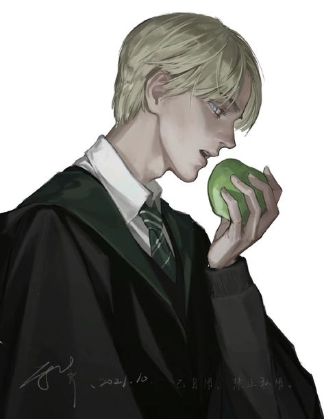 Salazar Slytherin, Golden Snake, Draco Malfoy, Green Apple, Persona, Harry Potter, Books