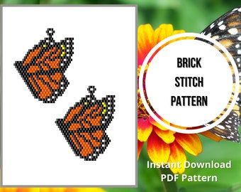 Brick Stitch Butterfly, Stitch Butterfly, Seed Bead Earring, Butterfly Earring, Bead Earring, Native American Beaded Earrings, Beaded Earring, Brick Stitch Earrings, Brick Stitch Pattern