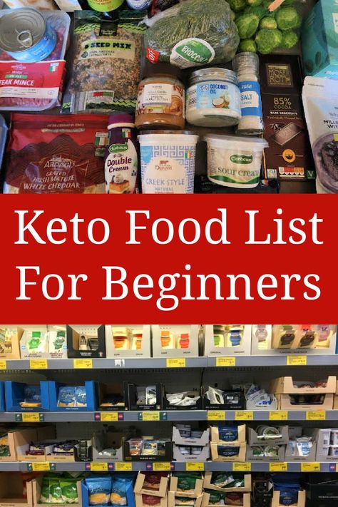 Keto Food List For Beginners – ultimate guide to the best low carb diet friendly foods to add to your grocery shopping list – with a video talking you through the food and easy meal ideas. Keto Food List For Beginners, Keto Shopping List, Grocery Shopping List, Keto Diet Breakfast, Diet Breakfast Recipes, Keto Food List, Vegetarian Keto, Best Keto Diet, Keto Cookbook