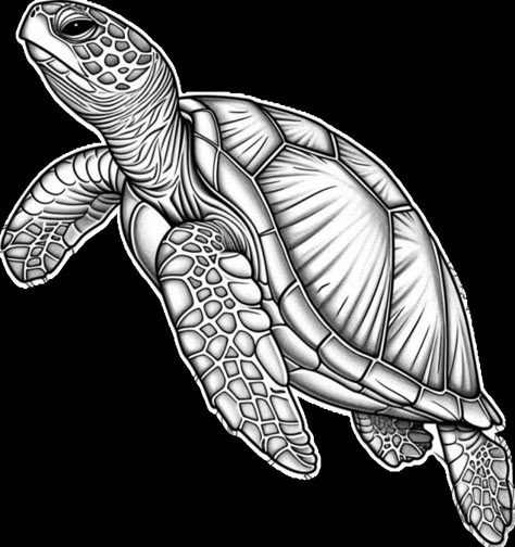 Turtle Reference, Sea Tattoo Sleeve, Ocean Creatures Art, Sea Turtle Artwork, Turtle Tattoo Designs, Family Tattoo Designs, Sea Tattoo, Zen Doodle Art, Turtle Tattoo