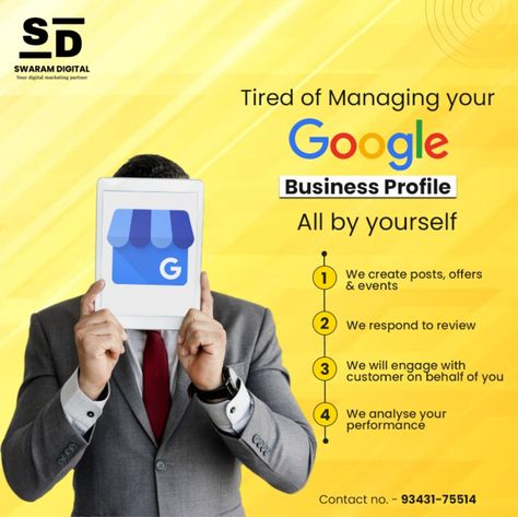 Take your business to the next level with a professionally managed Google Business Profile! 🌟 Our digital marketing agency ensures your profile stands out with optimized content, engaging updates, and accurate info. Boost visibility, attract more customers, and enhance your online reputation effortlessly. Let's grow your business together! 🚀📈 . . . #digitalmarketing #googlebusinessprofile #businessgrowth #OnlinePresence #CustomerEngagement #GoogleReviews #customerreview #PPC #design #mar... Google Business Profile, Business Profile Design, Google My Business, Google Business, Google Reviews, Your Profile, Customer Engagement, Business Profile, Profile Design