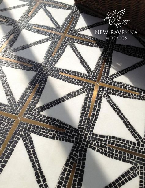 Ravenna Mosaics, New Ravenna, Coloured Grout, Modern Flooring, Mosaic Floor, Mosaic Backsplash, Tile Trends, Black And White Tiles, Mosaic Flooring