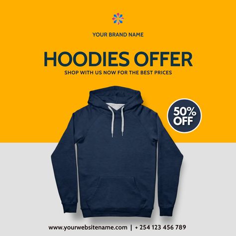 To customize this design template, click the postermywall link on the bottom left of the flyer. Thanks! Hoodie Poster Design, Sale Template, Sale Flyer, Fashion Poster, Instagram Post Template, Fashion Sale, Post Templates, Book Cover Design, Flyer Template