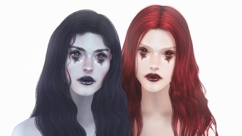 MAKEUP SET | obscurus-sims on Patreon Makeup Cc, Sims 4 Mm Cc, Cute Clown, Sims 4 Mm, The Sims 4 Download, Hottest Anime Characters, Best Sims, Clown Makeup, Sims 4 Cas