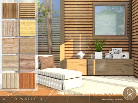 Wood Interior Walls, Wooden Wallpaper, Sims 3 Cc, Die Sims 4, Wood Walls, Sims 4 Expansions, Sims Building, 4 Wallpaper, Wall Exterior