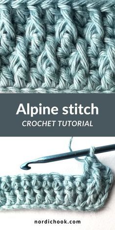 Pretty Crochet Stitches, Alpine Stitch, Crochet Stitches Free, Easy Crochet Stitches, Crochet Stitches Video, Crochet Stitches For Beginners, Stitch Crochet, Crochet Stitches Tutorial, Crochet Instructions