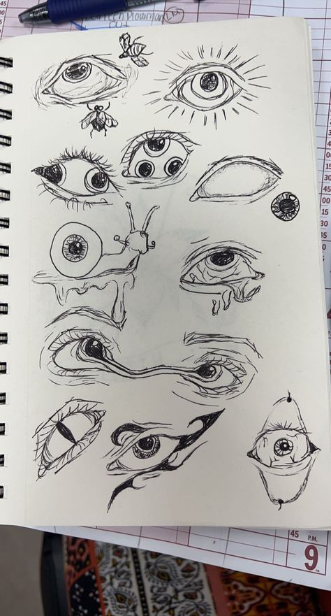 Funny Eyes Drawing, Grunge Usernames Ideas, Grunge Usernames, Snapchat Usernames Ideas, Eye Doodles, Doodle Eyes, Trippy Drawings, Arte Grunge, Arte Sailor Moon