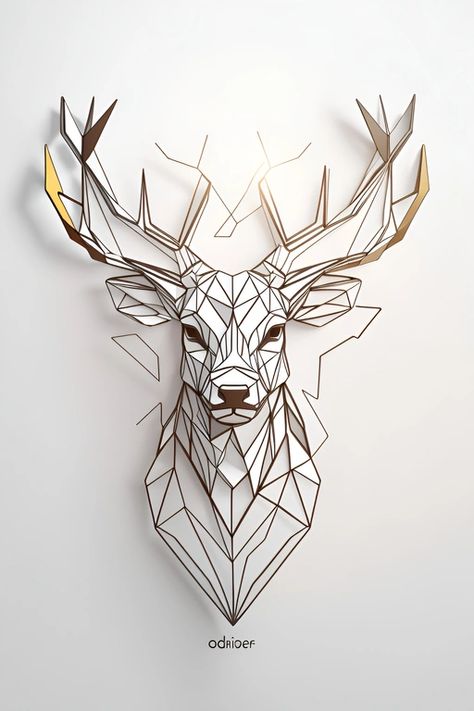 3d Wall Art Sculpture, Fox Tattoo Design, Deer Vector, Polygon Art, Deer Painting, Cut Animals, Spirit Animal Art, Cardboard Sculpture, Galaxy Pictures