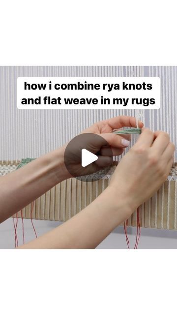 Balfour & Co Weaving School on Instagram: "behind the scenes of making the Flatwoven Rya Rug from my Rug Weaving On An Upright Loom online course ✨ this is a clip from a much longer video where i demonstrate how to prepare and tie rya knots and embed them secure into a flatwoven rug 🪢

enrolment for Rug Weaving On An Upright Loom closes for the last time on Sunday 21st April at 9pm BST. head to the link in my bio to find out more and sign up while there’s still time! 

#balfourandco #balfourandcoweavingschool #rugweaving #learntoweave" Weaving Tapestry, Rya Rug, For The Last Time, Rug Weaving, Flat Woven Rug, Online Course, The Last Time, And Sign, Woven Rug