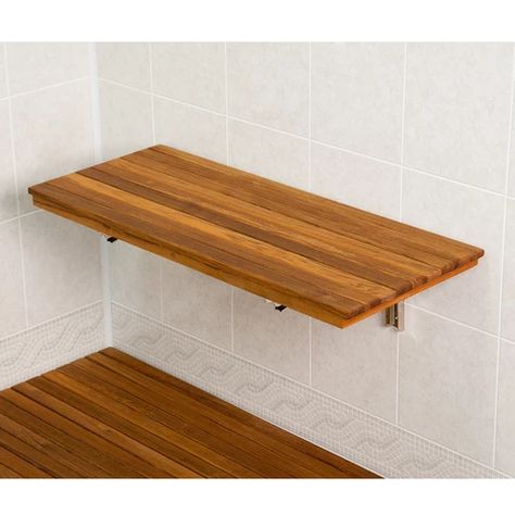 Teak Wall Mounted Shower Benches : Teakworks4u Bench Depth, Shower Bench Seat, Teak Shower Seat, Teak Shower Stool, Shower Benches, Teak Shower Bench, Folding Bench, Shower Stool, How To Waterproof Wood