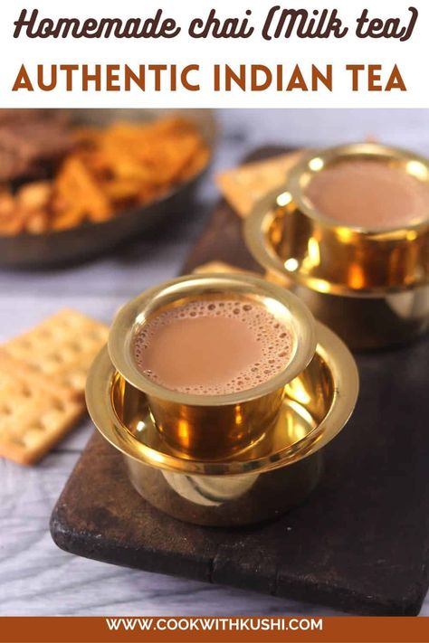 Indian tea, milk tea, homemade chai, authentic chai, easy tea, perfect cup of tea, indian drinks Milk Tea Recipe, Indian Milk, Homemade Chai, Milk Tea Recipes, Masala Tea, Indian Tea, Chai Tea Latte, Delicious Drink Recipes, Masala Chai