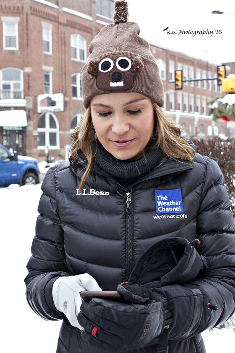 Ms. Jen Carfagno checking her cell... :) Jen Carfagno, The Weather Channel, Groundhog Day, Latest Pics, The Snow, Canada Goose Jackets, Winter Jackets, Photography, Quick Saves