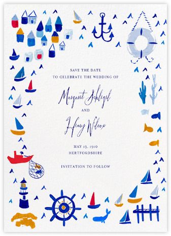 Labor Day Cookout, Save The Date Inspiration, Date Inspiration, Save The Date Online, Autumn Invitations, Nautical Themed Party, Save The Date Ideas, 50th Party, Paperless Post