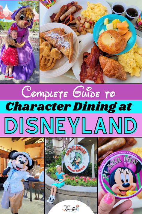 Character Dining Disneyland, Disneyland Dining Reservations, Best Disney Character Dining, Best Disneyland Restaurants, Disneyland Character Dining, Disney Princess Breakfast, Disneyland Los Angeles, Disney Character Meals, Disneyland 2023