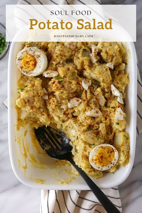 Potato Salad Thanksgiving, Soul Food Salad, Hallelujah Potato Salad, Ultimate Potato Salad, Potato Salad With Sweet Relish, Southern Potato Salad Deep South, Best Southern Potato Salad Recipe, Southern Plate Recipes, Southern Lunch Recipes