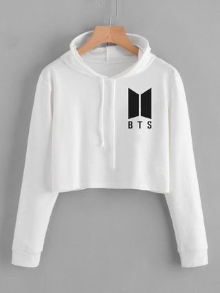 7949e456002b28988d38185bd30e77fddesc36841243ri Army Accessories, Bts Hoodie, Army Clothes, Bts Shirt, Bts Clothing, Bts Inspired Outfits, Stylish Hoodies, Crop Top Hoodie, Cropped Tops