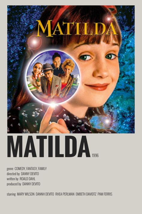 Matilda Aesthetic, Matilda Poster, Matilda Minimalist Poster, Matilda Polaroid Poster, Matilda Movie Poster, Matilda 1996 Poster, Matilda Musical Movie, Matilda The Movie, Embeth Davidtz