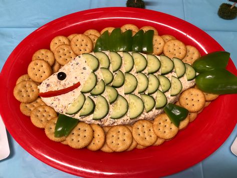 Fish And Chips Party Ideas, Food For Fishing Themed Party, O Fish Ally One Birthday Food, Bait Bar Fishing Party, Oh'fish'ally One Birthday, Sea Themed Party Food, Ofishally One Birthday Cake, Ofishally One Birthday Food, Fishing Birthday Party Food