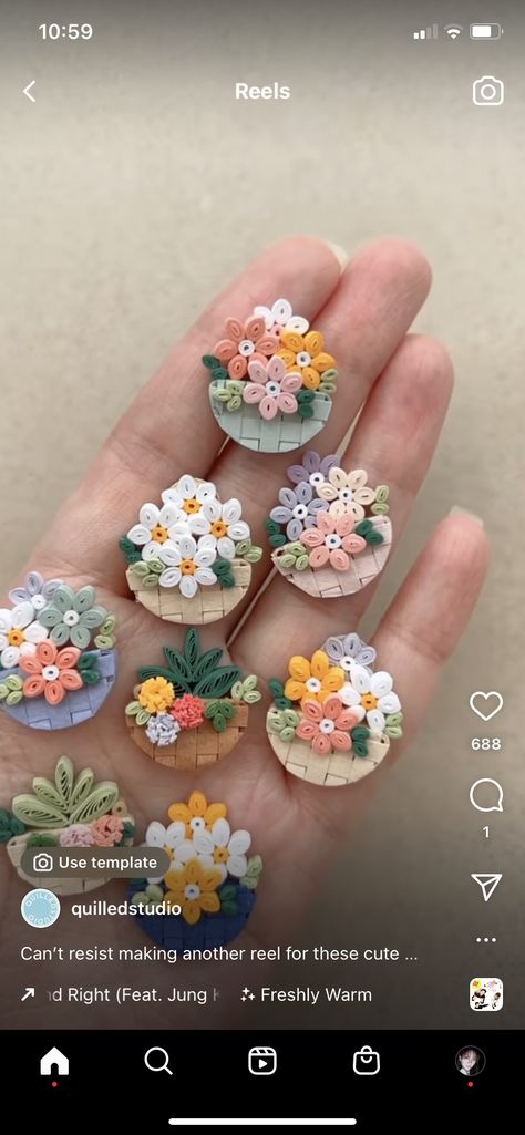 Quilling Small Designs, Mini Paper Quilling, Miniature Quilling Ideas, Mini Quilling Ideas, Quiling Paper Flower, Simple Quilling Ideas, Quilling 3d Objects, Quilling 3d Miniatures, Paper Art Flower