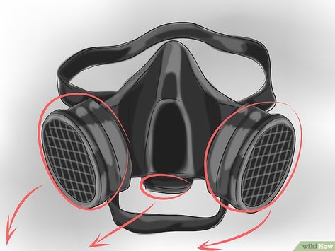 How to Make a Bane Mask (with Pictures) - wikiHow Bane Mask Diy, Bane Costume, Bane Mask, Gas Mask Art, Poison Ivy Costumes, Mask Drawing, Dust Mask, Gas Mask, Masks Art