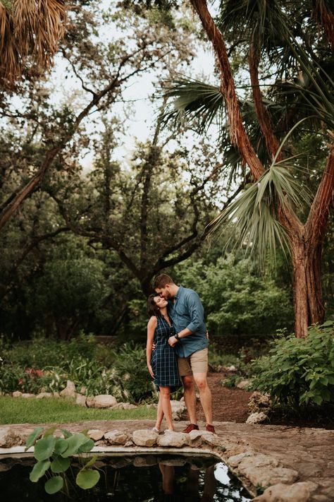 Happy engaged couple at Austin Mayfield Park Austin Photography, Forest Engagement, Woodland Park, Engaged Couple, Engagement Session Outfits, Engagement Pics, Engagement Poses, Austin Wedding Photographer, Austin Wedding