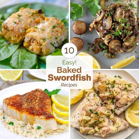 Oven Baked Swordfish Steak Recipe, Baked Swordfish Recipes, Swordfish Steak Recipe, Baked Swordfish, Swordfish Steak, Best Easy Dinner Recipes, Swordfish Recipes, Stuffing Recipes, Healthy Kitchen