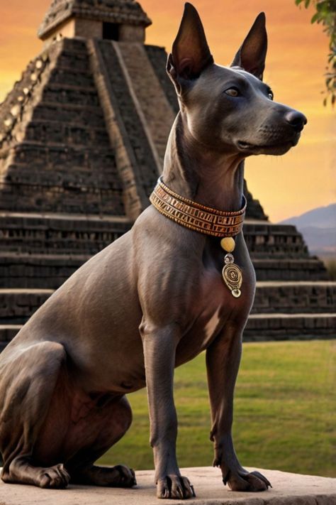 Meet the Xoloitzcuintli, a breed dating back to the times of Aztecs! Also known as Mexican Hairless Dogs, Xolos, for short, have been revered for centuries for their hypoallergenic nature - no hair, no dander, no allergens. As odd as they may look, their bare, leathery skin and their rich history may well just charm you. Hairless Dogs, Mexican Hairless Dog, Guard Dog Breeds, Hypoallergenic Dog Breed, Giant Dog Breeds, Hairless Dog, Soft Coated Wheaten Terrier, Hypoallergenic Dogs, Portuguese Water Dog