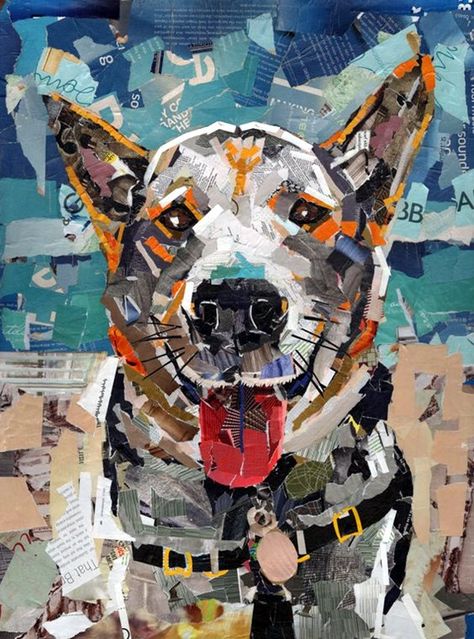 Exclusive Collage Portrait Art Works (11) Kunst Collages, Dog Collage, Poster Grafico, Collage Portrait, Creation Art, Collage Art Projects, Magazine Collage, Paper Collage Art, Art Et Illustration