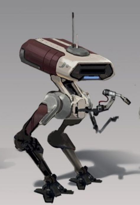 I love the design of the BD droid, but I'd like to make it a smidge different as this droid is BDZ-8, and I'll call him Dizzy, so if there's some alteration to be had to make it more like that, I'm down Starwars Droid Oc, Star Wars Droids Art, Star Wars Droid Design, Diy Droid, Bd1 Droid, Droids Concept Art, Bd Droid, Star Wars Droids Concept Art, Droid Design