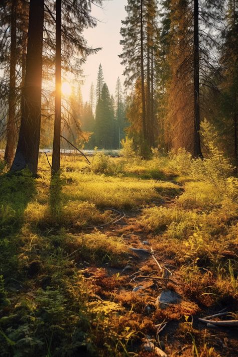 Golden Hour Forest Photoshoot, Golden Hour Forest, Baby Bison, Painting Mood, Golden Forest, Magical Woodland, Golden Hour Photography, Forest Trail, Wild Beauty