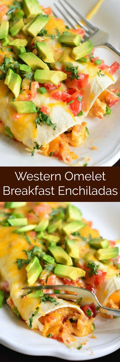 Western Omelet Breakfast Enchiladas Usa Breakfast, Eggs Rolls, Meatless Breakfast, Breakfast Enchiladas, Mexican Breakfast Recipes, Fluffy Eggs, Breakfast Eggs, Brunch Recipe, Breakfast And Brunch