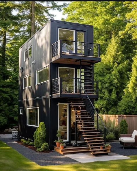 CONTΛINER HOME | Build your own container home with step-by-step plans.🏠 —The idea is to build a home from an old shipping container. —The plans are… | Instagram Quentin Collins, Tiny Apartment Decorating, Container Living, To Build A Home, Build A Home, Container Houses, Pole Barn House Plans, Prefab Cabins, Building A Container Home