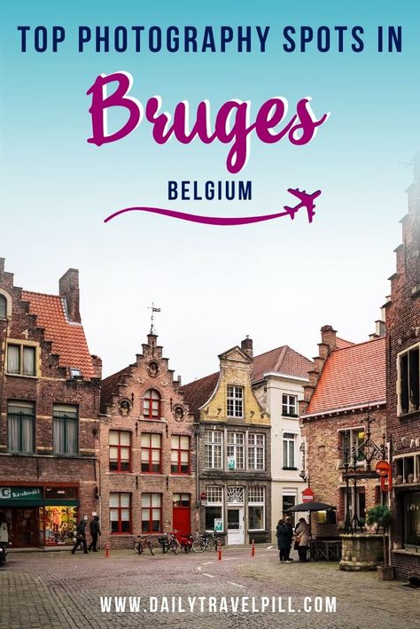 These are the best photography locations in Bruges. With a unique architecture, Bruges is one of the most beautiful cities in Belgium. #bruges #brugge #belgium #travel blogger | Brugge photography locations | Bruges photography spots | Bruges photography | Brugge photography | Bruges Instagrammable locations | Bruges instagram | Brugge Instagram | Visit Belgium, In Bruges, Bruges Belgium, Belgium Travel, Instagrammable Places, Location Photography, Europe Travel Tips, City Travel, Photo Location