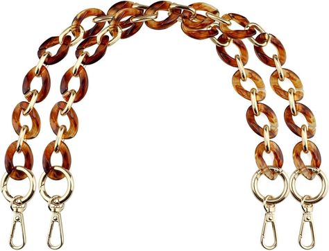 Beaulegan Acrylic Purse Chain Handle Strap Replacement for Handbag or Shoulder Bag, 15.8 Inches Long (Vintage Amber/Gold） : Amazon.ca: Home Acrylic Purse, 90s Accessories, How To Make Purses, Purse Hardware, Chain Fashion, Bag Chain, Be Happier, Gen Z, Resin Material