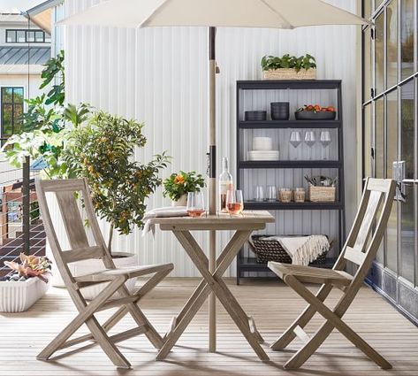 Outdoor & Patio Furniture Sale | Pottery Barn Pottery Barn Outdoor Furniture, Pottery Barn Outdoor, Bistro Chairs Outdoor, Stackable Dining Chairs, Bistro Table Outdoor, Bistro Chairs, Outdoor Dining Furniture, Bistro Set, Rectangular Dining Table