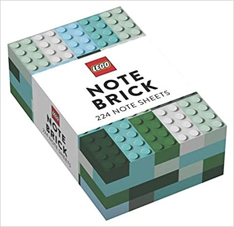 LEGO® Note Brick (Blue-Green) (LEGO x Chronicle Books): LEGO: 9781452179698: Amazon.com: Books Lego Head, Colorful Notes, Lego Lovers, Note Sheet, Classic Lego, Stationery Printing, Lego Bricks, Buy Lego, Chronicle Books