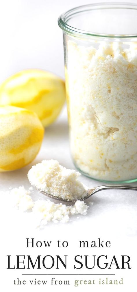 Sugar Wax Recipe, Infused Sugar, Moon Milk, The View From Great Island, Lemon Layer Cakes, Baking Projects, Lemon Bread, Flavored Sugar, Lemon Sugar