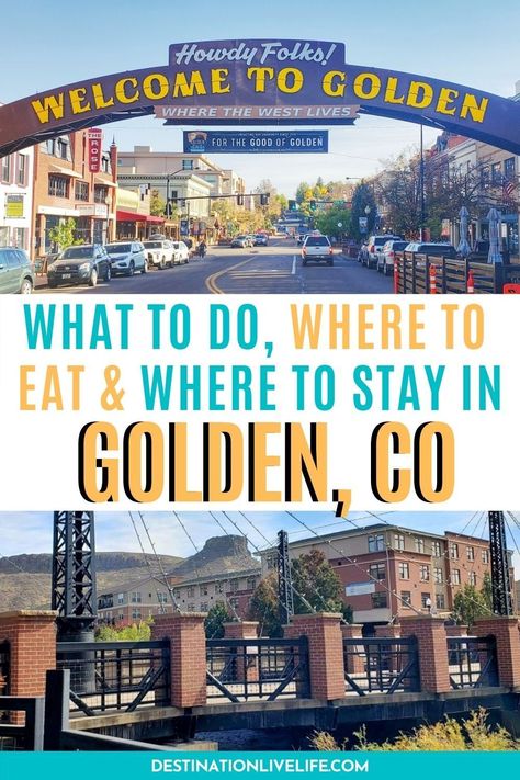 Everything you need-to-know to plan an EPIC trip to Golden, Colorado! Covering where to stay, what to do, where to eat and more. Golden Colorado Things to Do | Golden Colorado Hiking | Golden Colorado Restaurants | Golden Colorado Photography | Golden Colorado Hotels | Golden CO Things to Do | Where to Eat in Golden Colorado | What to Do in Golden Colorado | Things to Do in Golden CO | Golden Colorado Winter | Best Things to Do in Golden Colorado | Golden Colorado Brewery Golden Colorado Restaurants, Where To Stay In Colorado, Denver Bachelorette, What To Do In Colorado, Colorado Hotels, Colorado Restaurants, Colorado Life, Colorado Resorts, Denver Trip