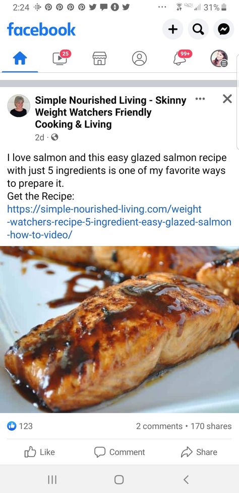 Weight Watchers Salmon, Salmon Sauce, Salmon Glaze Recipes, Salmon Soy Sauce, Sauce For Salmon, Mustard Salmon, Ww Points, 5 Ingredient Recipes, Glazed Salmon